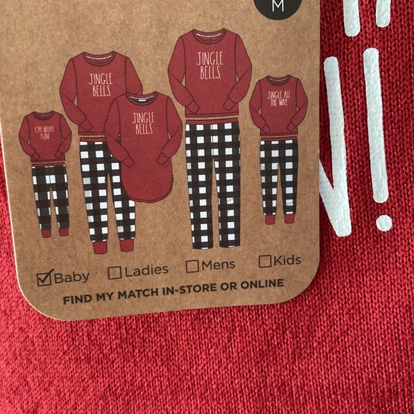 NWT Rae Dunn Holiday Family Christmas Pajama set  | Oh What Fun - Picture 2 of 8